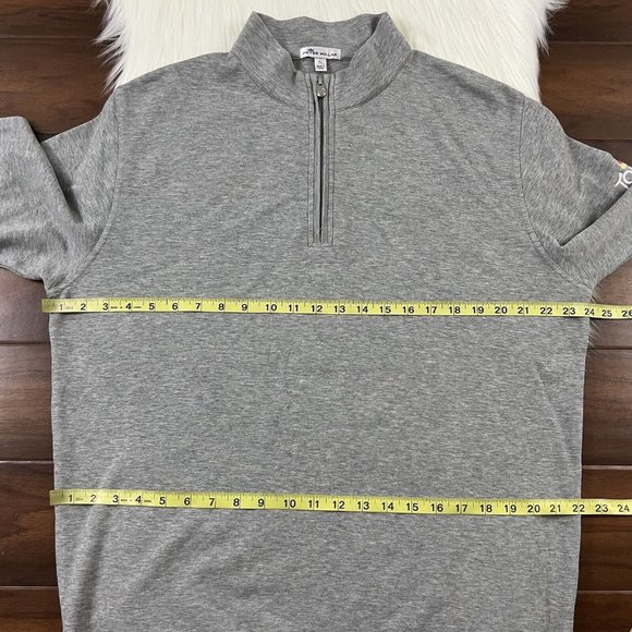 Peter Millar Size XL Gray 2020 Tokyo Olympics Quarter Zip Pullover Shirt - Picture 6 of 10